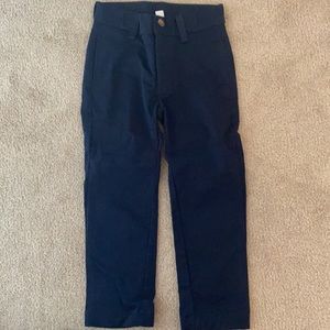 Toddler navy uniform chino pants, adjustable waist